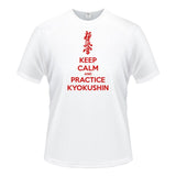 keep calm and practice kyokushin karate Men's Short Sleeve slim fit - kyokushin-shop