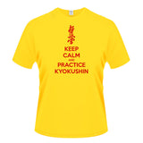 keep calm and practice kyokushin karate Men's Short Sleeve slim fit - kyokushin-shop