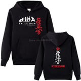 Funny Evolution Kyokushin Karate Logo Japan Martial Art Men Hooded Sweatshirt Fleece Hoodies Streetwear Jacket - kyokushin-shop