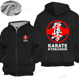 New fashion thick hoody coat Karate Kyokushin Symbol Japan Martial Art thick hoody Men  Cotton thick hoody Drop Shipping - kyokushin-shop